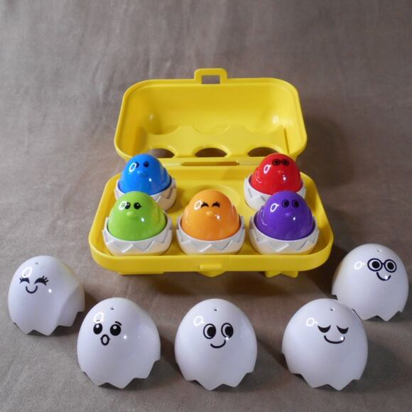 Kidoozie Peek N Peep Eggs in Carton Matching & Sorting Fun Missing 1 Egg - Picture 2 of 9